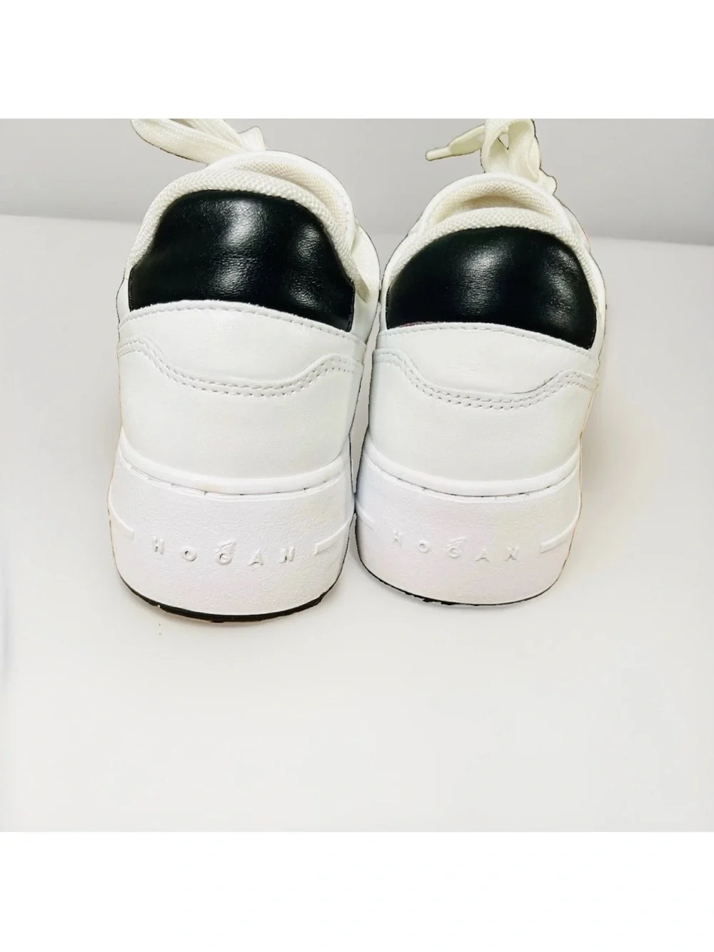 Hogan H670 Skyscraper White Leather Flatform Sneakers Size 36 Made in Italy